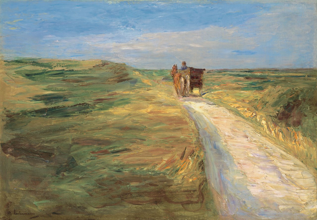 This picture shows the following artwork: Max Liebermann. „Karre in den Dünen“. 1913.