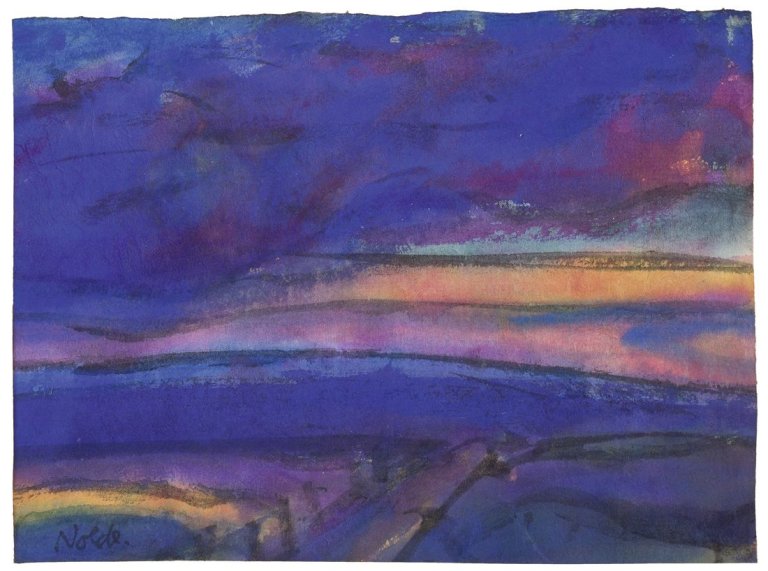 This picture shows the following artwork: Emil Nolde. „Marschlandschaft“. Circa 1930/40.
