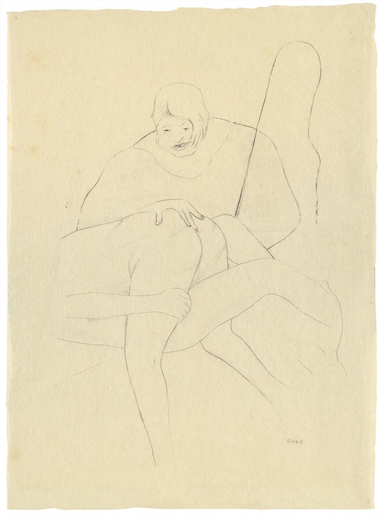 Auf diesem Bild ist das folgende Kunstwerk zu sehen: Christian Schad. Lesbisches. Ende 1920er Jahre.