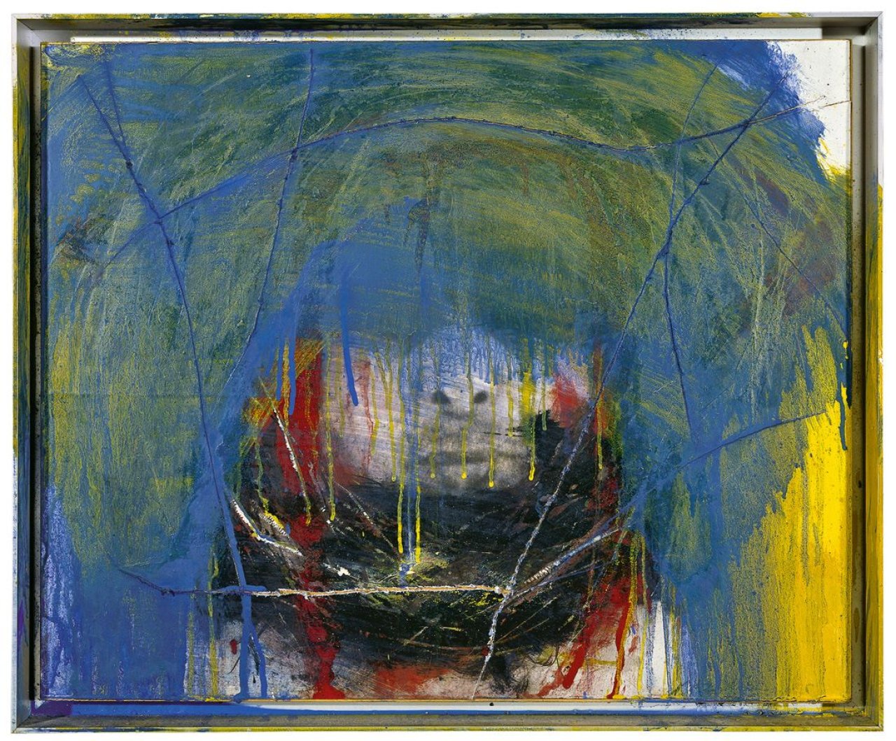 Auf diesem Bild ist das folgende Kunstwerk zu sehen: Arnulf Rainer. Selbstportrait. 1975/89.