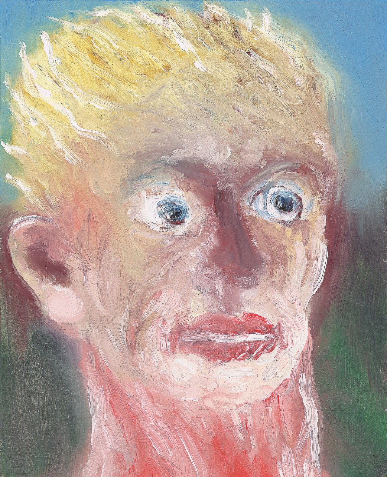 Auf diesem Bild ist das folgende Kunstwerk zu sehen: Miriam Cahn. „denkender soldat“. 2015.