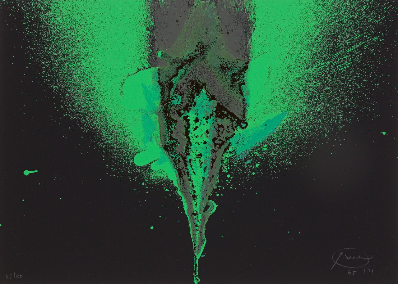 Auf diesem Bild ist das folgende Kunstwerk zu sehen: Otto Piene. „ohne Titel“. 1965/71.