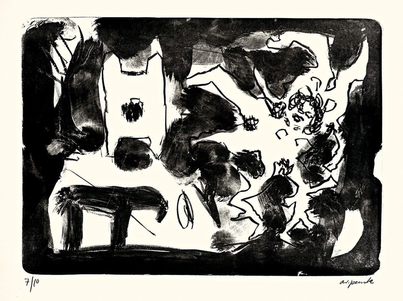 Auf diesem Bild ist das folgende Kunstwerk zu sehen: A.R. Penck. Ohne Titel.