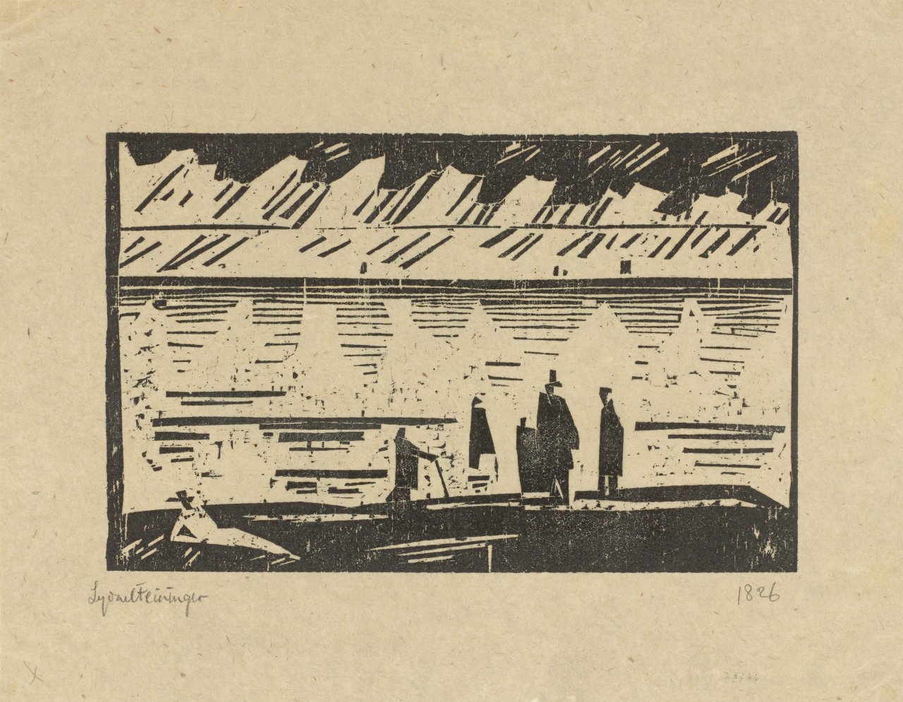 This picture shows the following artwork: Lyonel Feininger. „Regentag am Strande“. 1918/21.