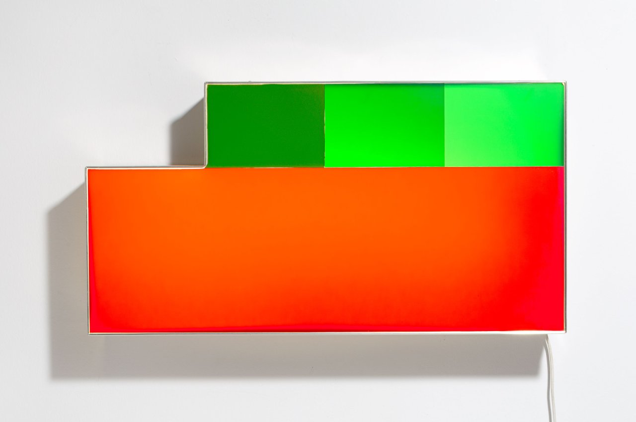 Auf diesem Bild ist das folgende Kunstwerk zu sehen: Daniel Pflumm. „Untitled (Abtei 2)“. 2000.