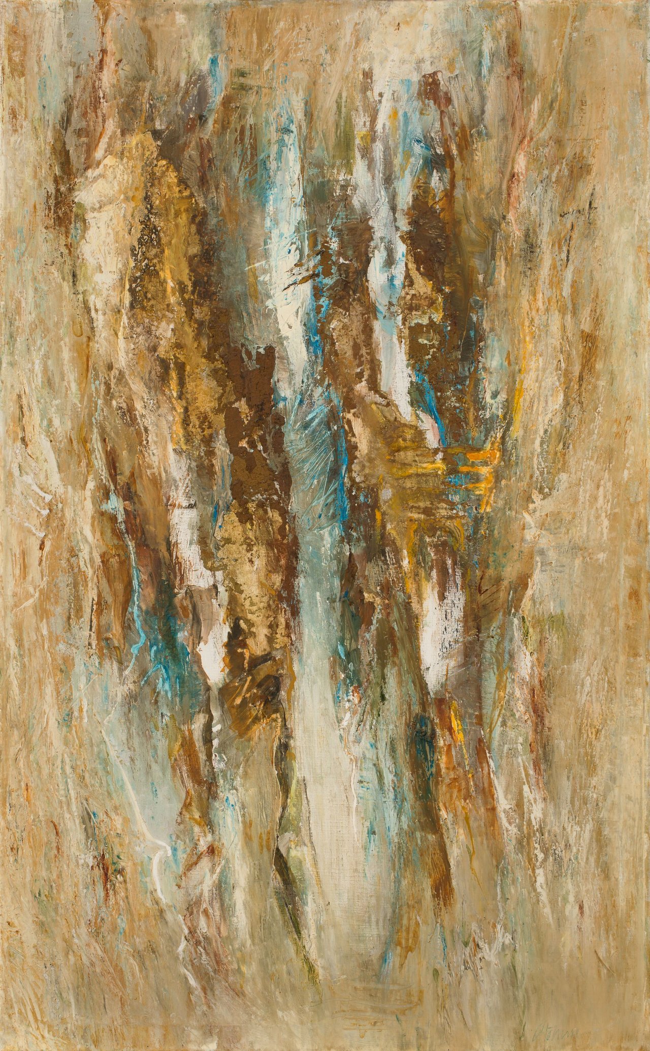 Auf diesem Bild ist das folgende Kunstwerk zu sehen: Gerhard Hoehme. „branilen“. 1957.
