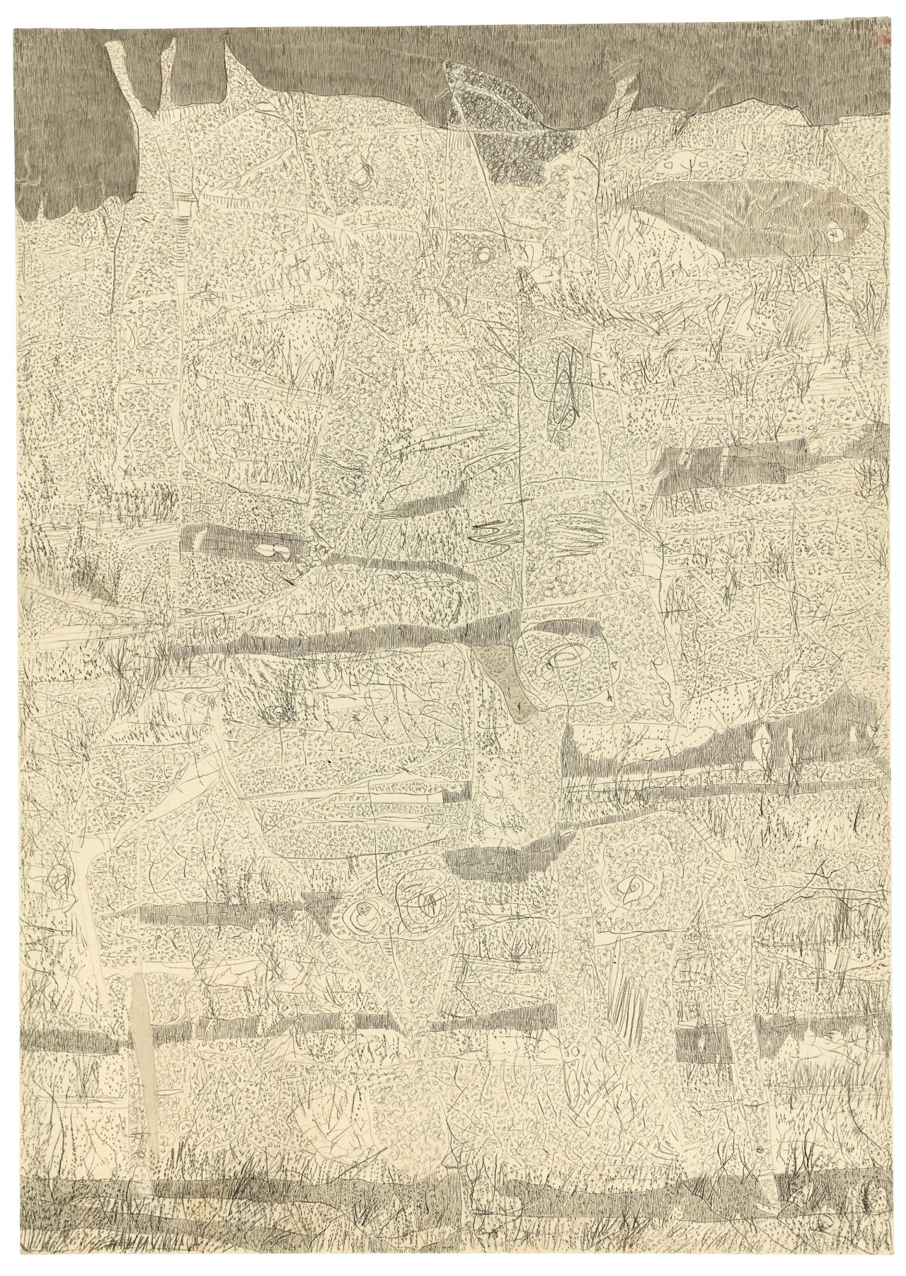 This picture shows the following artwork: Gerhard Altenbourg. „Kleinleben in den Parzellen“. 1962.