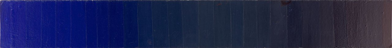 Auf diesem Bild ist das folgende Kunstwerk zu sehen: Johannes Geccelli. „Die Farbtabelle für das Bild „Weite Deine Seele““. 2002.