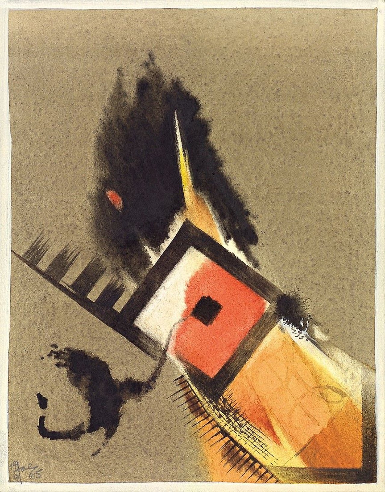 Auf diesem Bild ist das folgende Kunstwerk zu sehen: Hans Jaenisch. Ohne Titel (13/9/65). 1965.