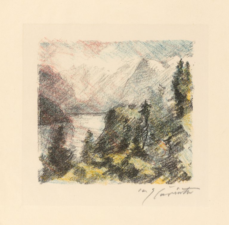 This picture shows the following artwork: Lovis Corinth. „Bergsee“. 1923.