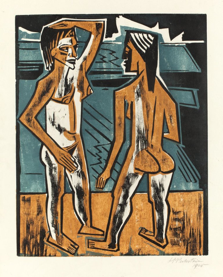 Auf diesem Bild ist das folgende Kunstwerk zu sehen: Max Pechstein. „Zwiesprache“. 1920.