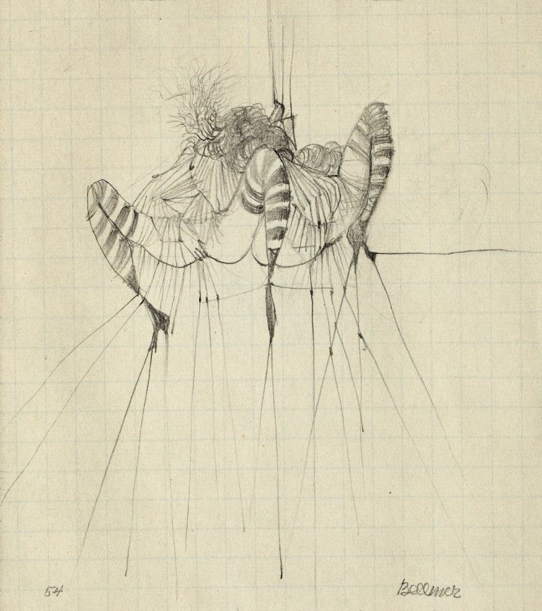 Auf diesem Bild ist das folgende Kunstwerk zu sehen: Hans Bellmer. Ohne Titel. 1954.