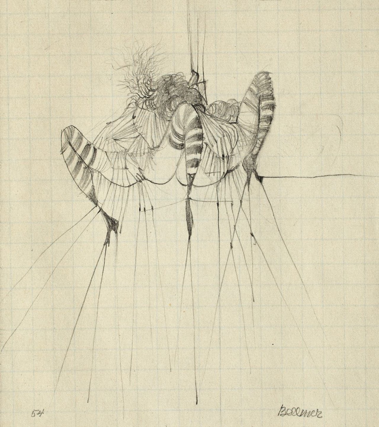 Auf diesem Bild ist das folgende Kunstwerk zu sehen: Hans Bellmer. Ohne Titel. 1954.