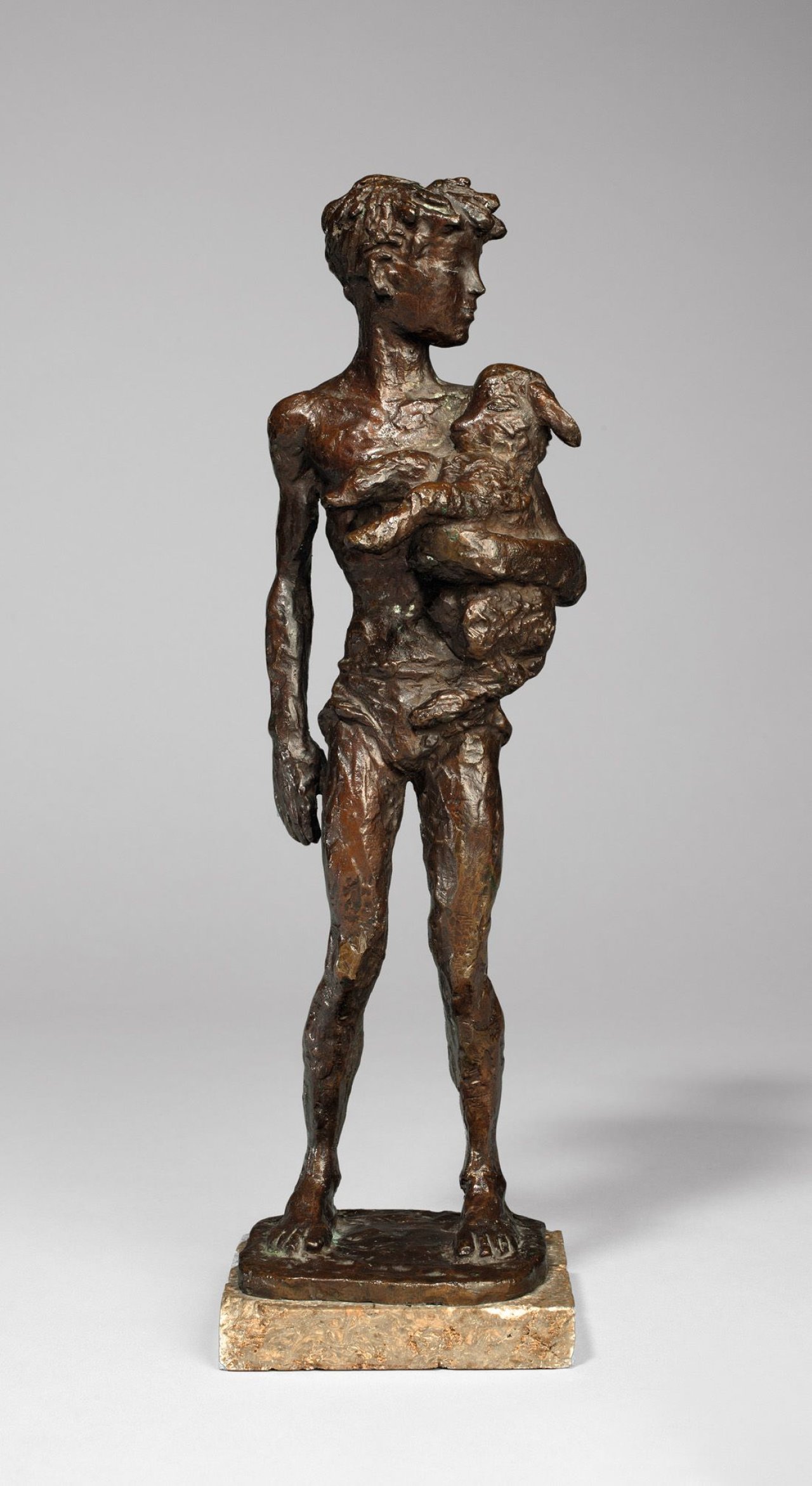 Auf diesem Bild ist das folgende Kunstwerk zu sehen: Renée Sintenis. „Junge mit Böckchen“. 1949.