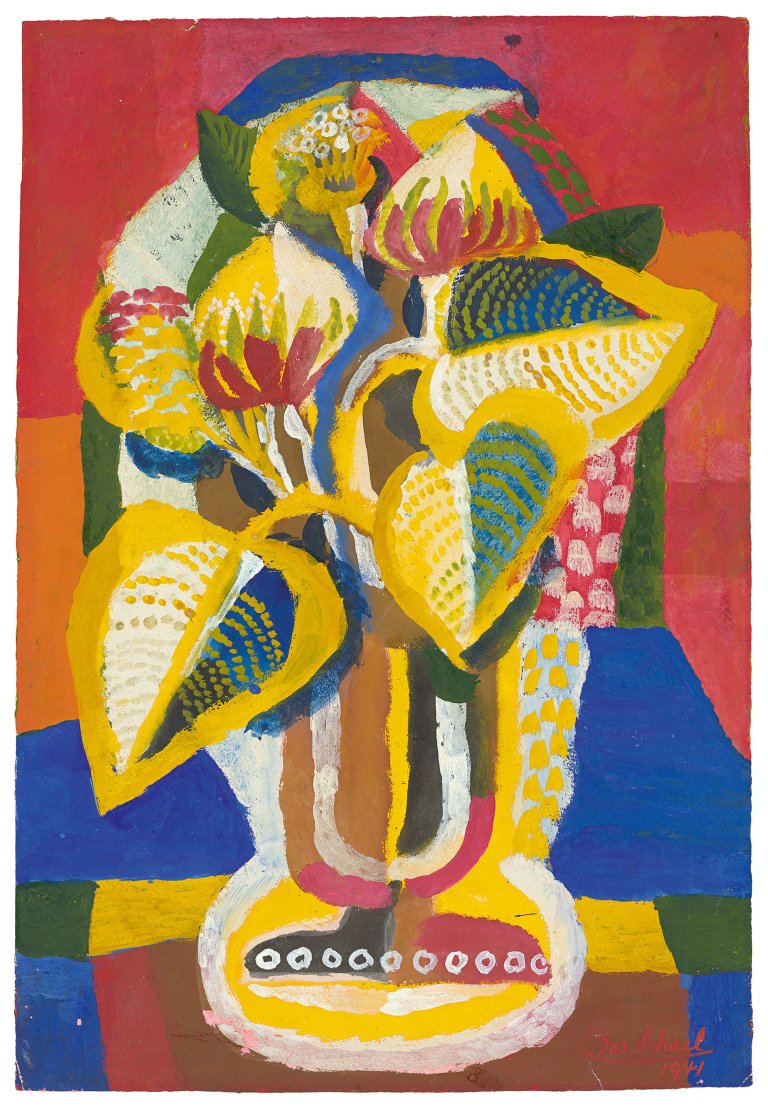 Auf diesem Bild ist das folgende Kunstwerk zu sehen: Josef Scharl. Blumenstilleben. 1941.