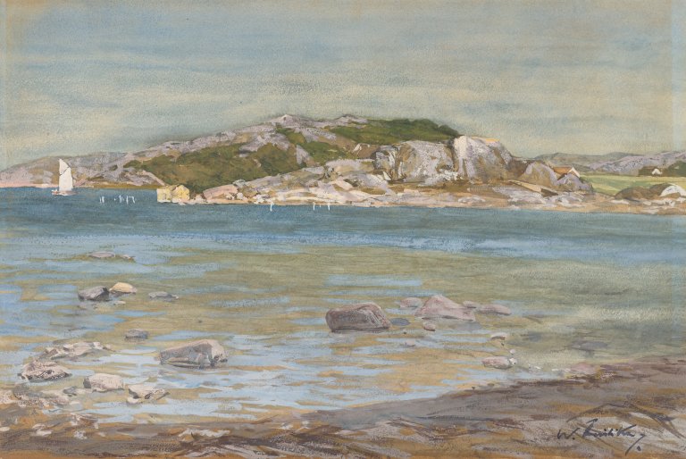 Auf diesem Bild ist das folgende Kunstwerk zu sehen: Walter Leistikow. „Sommertag auf Särö“. Um 1900.
