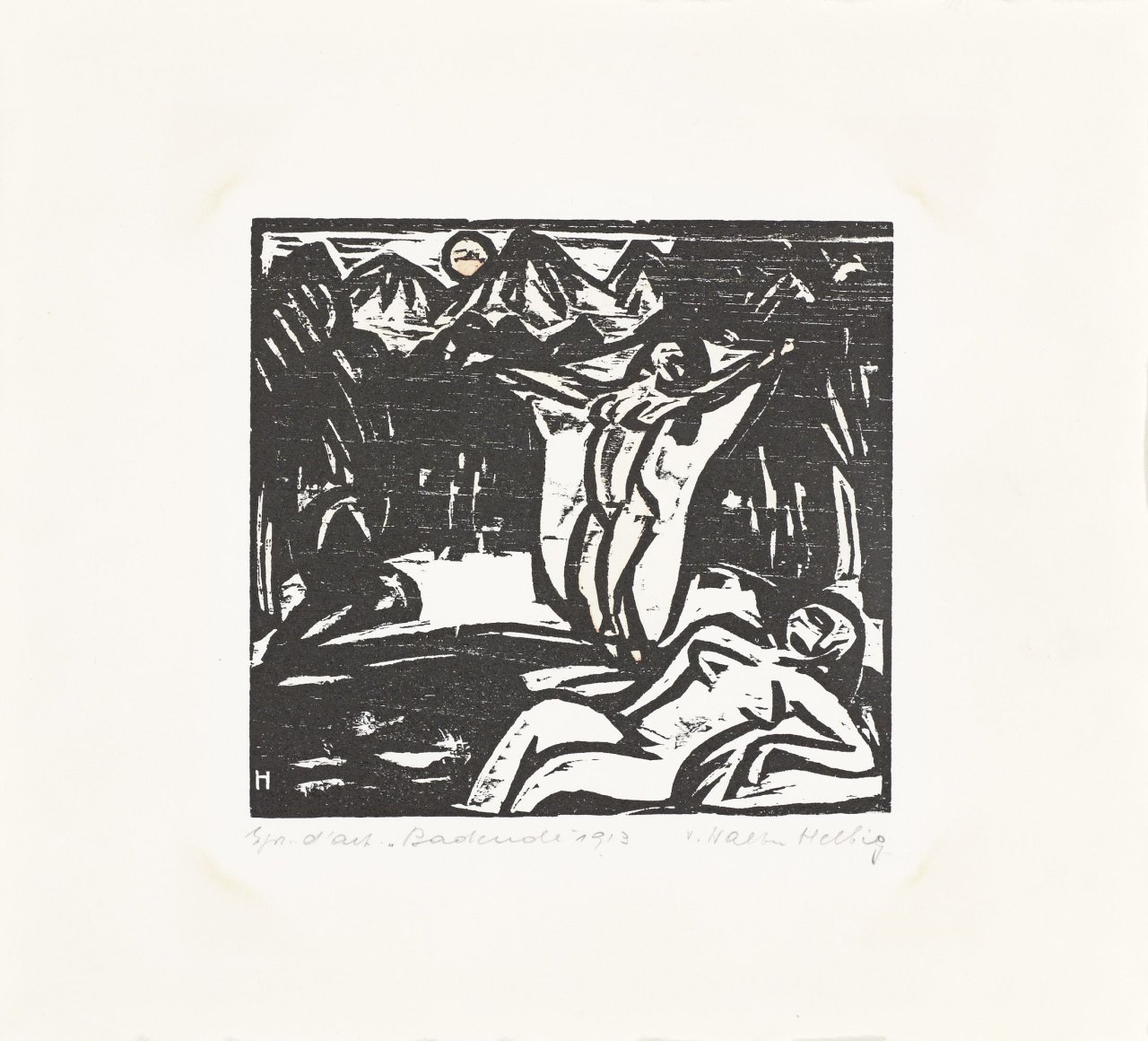 Auf diesem Bild ist das folgende Kunstwerk zu sehen: Walter Helbig. „Badende“. 1913.