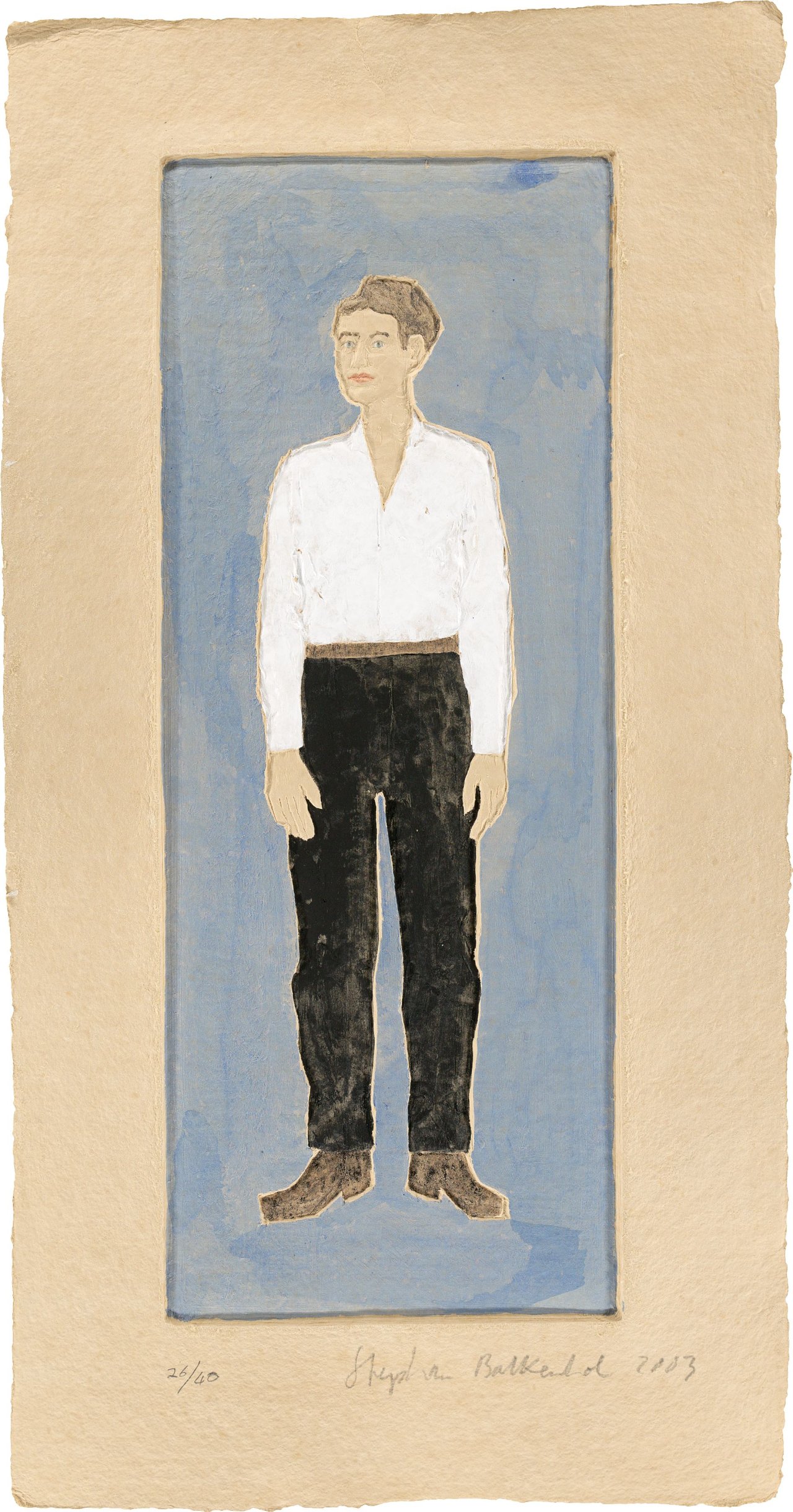 Auf diesem Bild ist das folgende Kunstwerk zu sehen: Stephan Balkenhol. „Standing Man“. 2003.