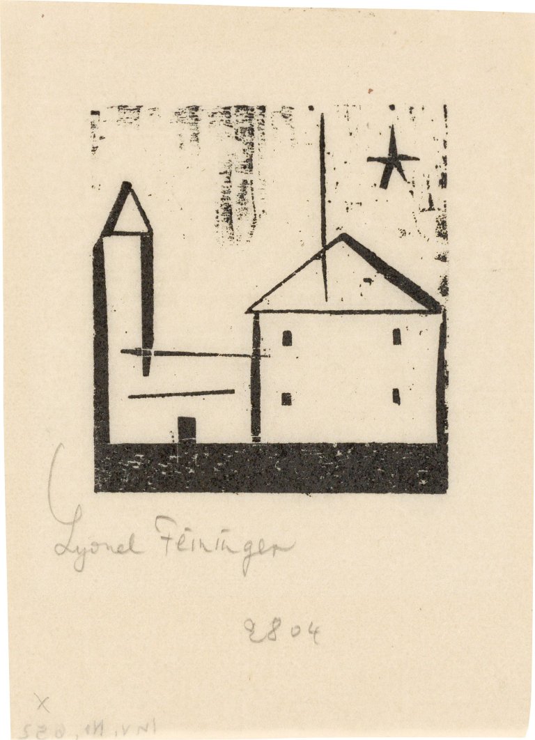 Auf diesem Bild ist das folgende Kunstwerk zu sehen: Lyonel Feininger. „Kirche mit Stern“. 1928.
