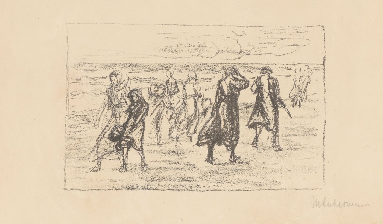 This picture shows the following artwork: Max Liebermann. „Promenade bei windigem Wetter“. 1912.