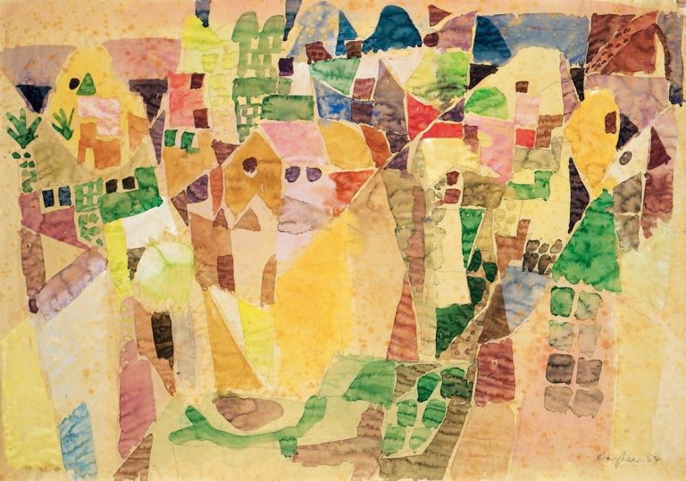 Auf diesem Bild ist das folgende Kunstwerk zu sehen: Eduard Bargheer. Forio d'Ischia. 1954.