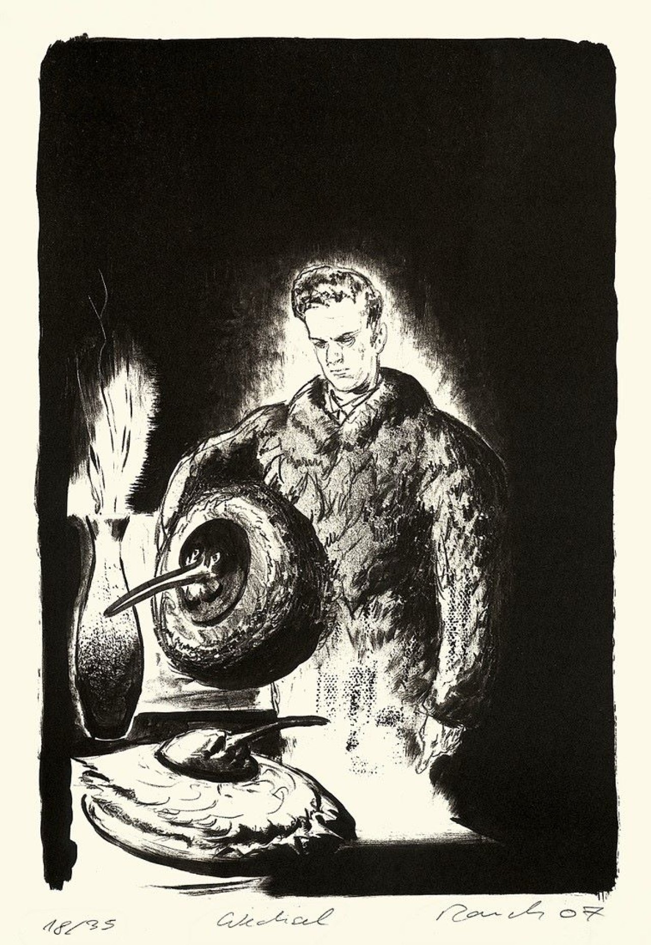 Auf diesem Bild ist das folgende Kunstwerk zu sehen: Neo Rauch. „Wechsel“. 2007.