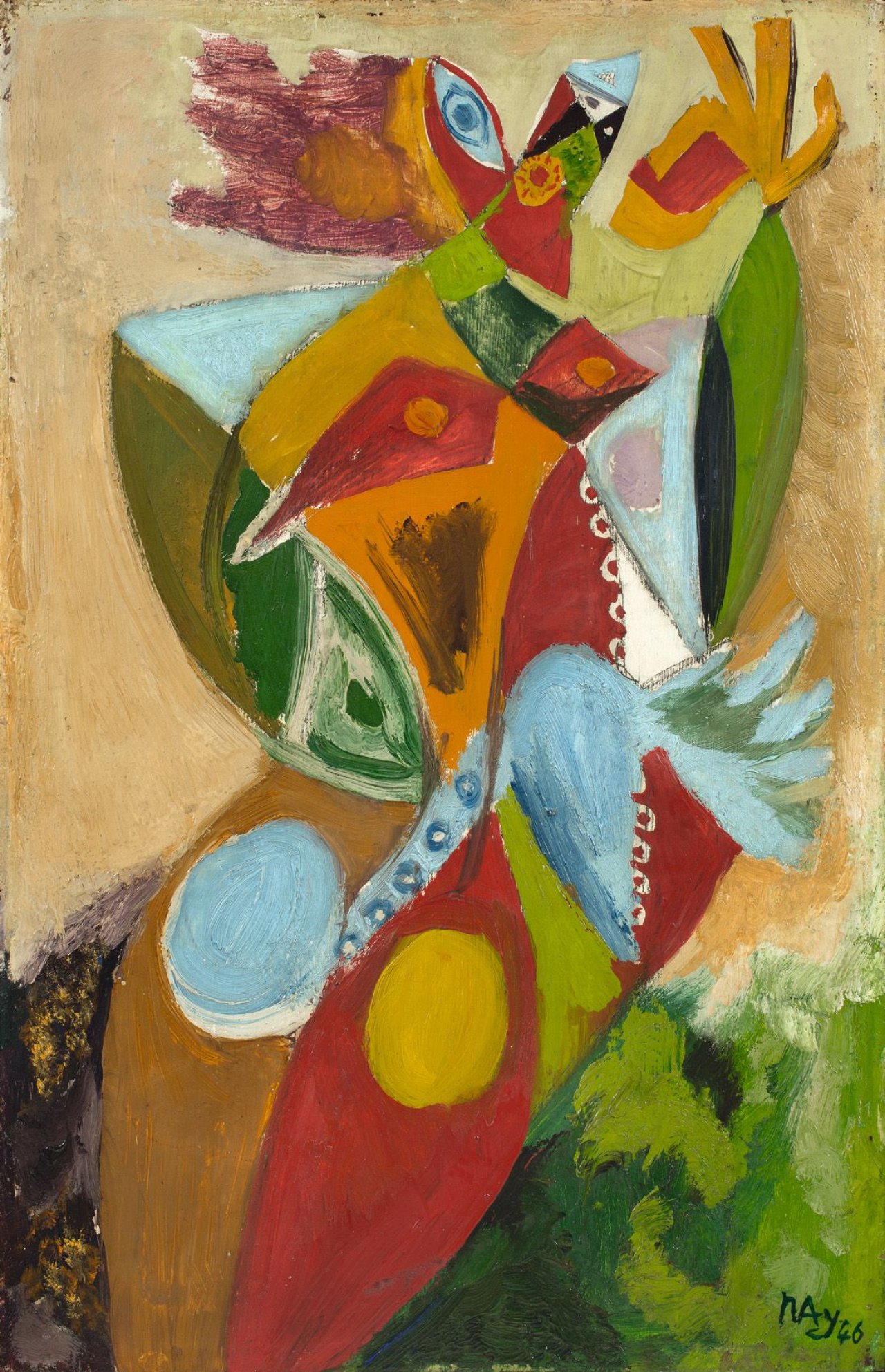 This picture shows the following artwork: Ernst Wilhelm Nay. „Ohne Titel“ (Frühlings-Votiv). 1946.