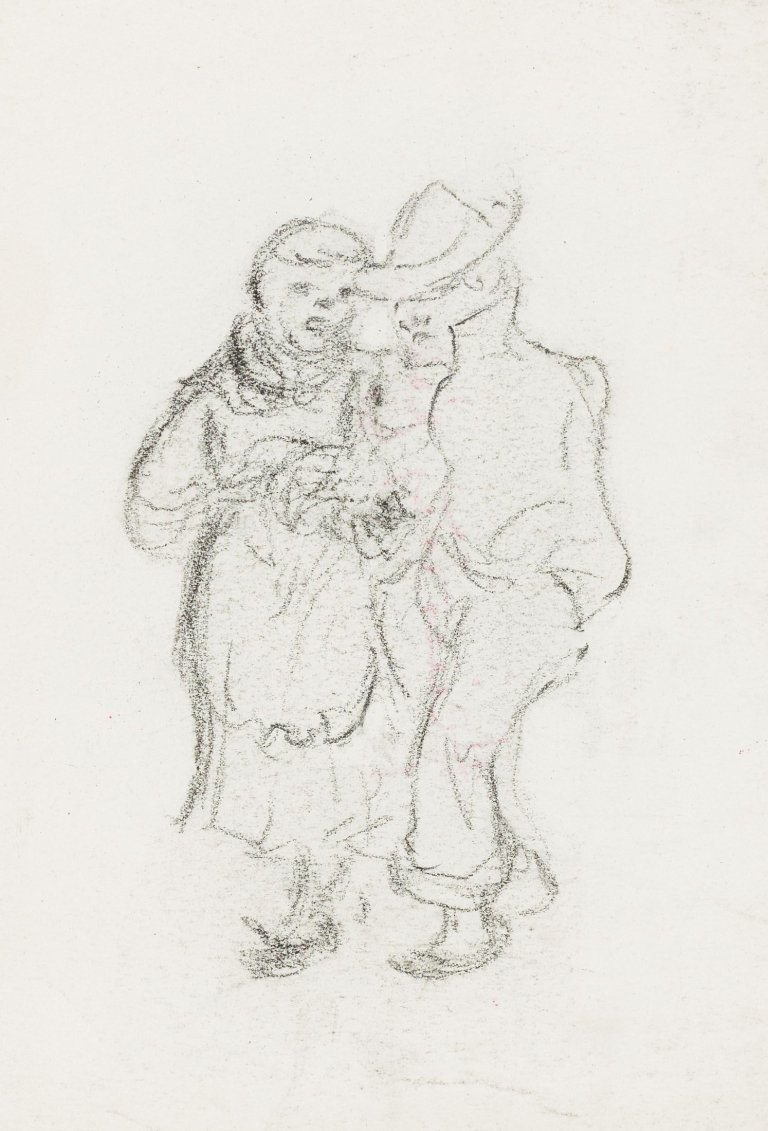 Auf diesem Bild ist das folgende Kunstwerk zu sehen: Heinrich Zille. Paar.