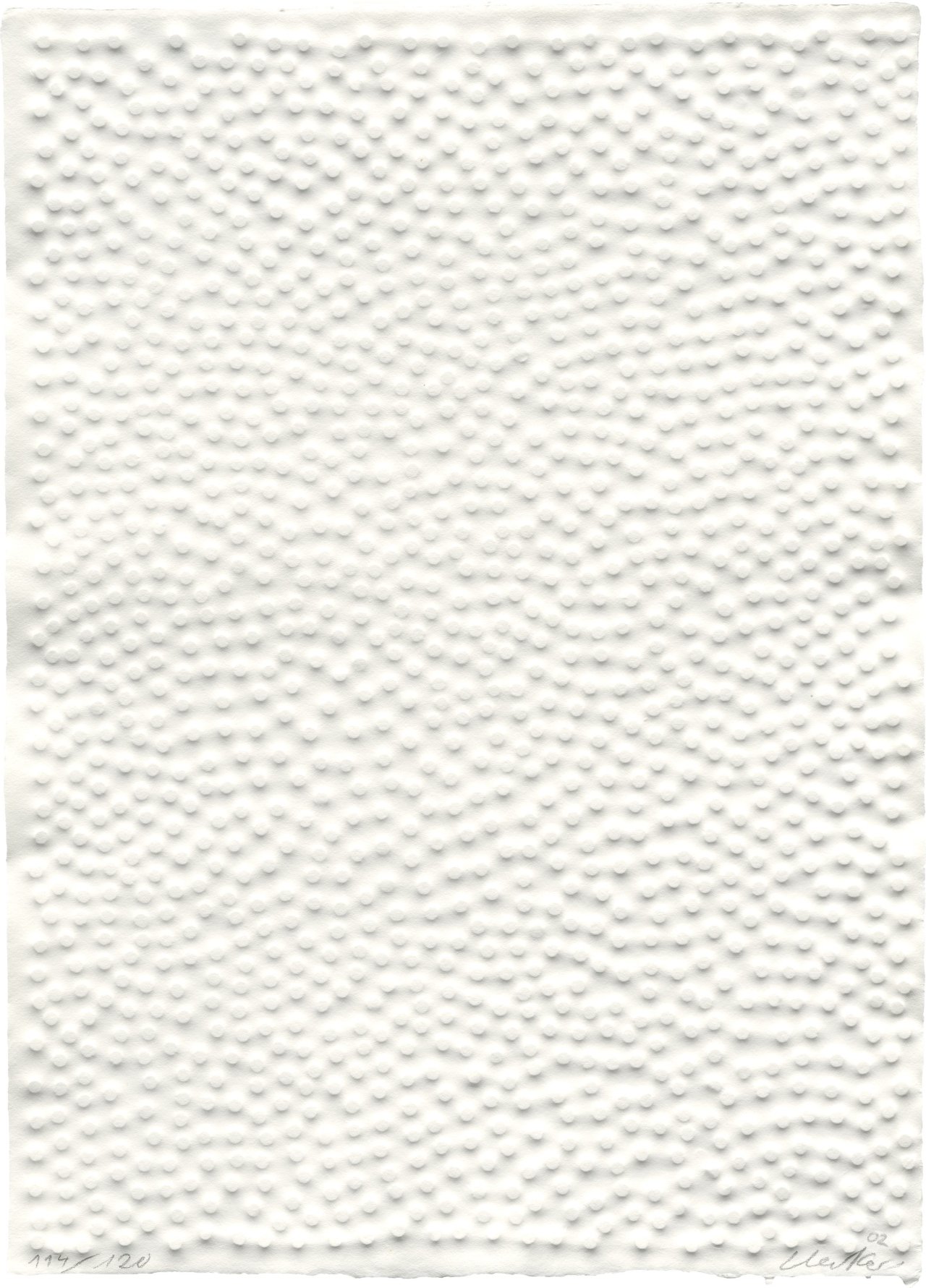 Auf diesem Bild ist das folgende Kunstwerk zu sehen: Günther Uecker. Aus: „Graphein“. 2002.