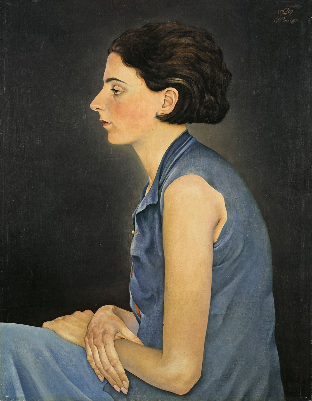 Auf diesem Bild ist das folgende Kunstwerk zu sehen: Franz Lenk. „Bildnis Frau Preuß“. 1929.