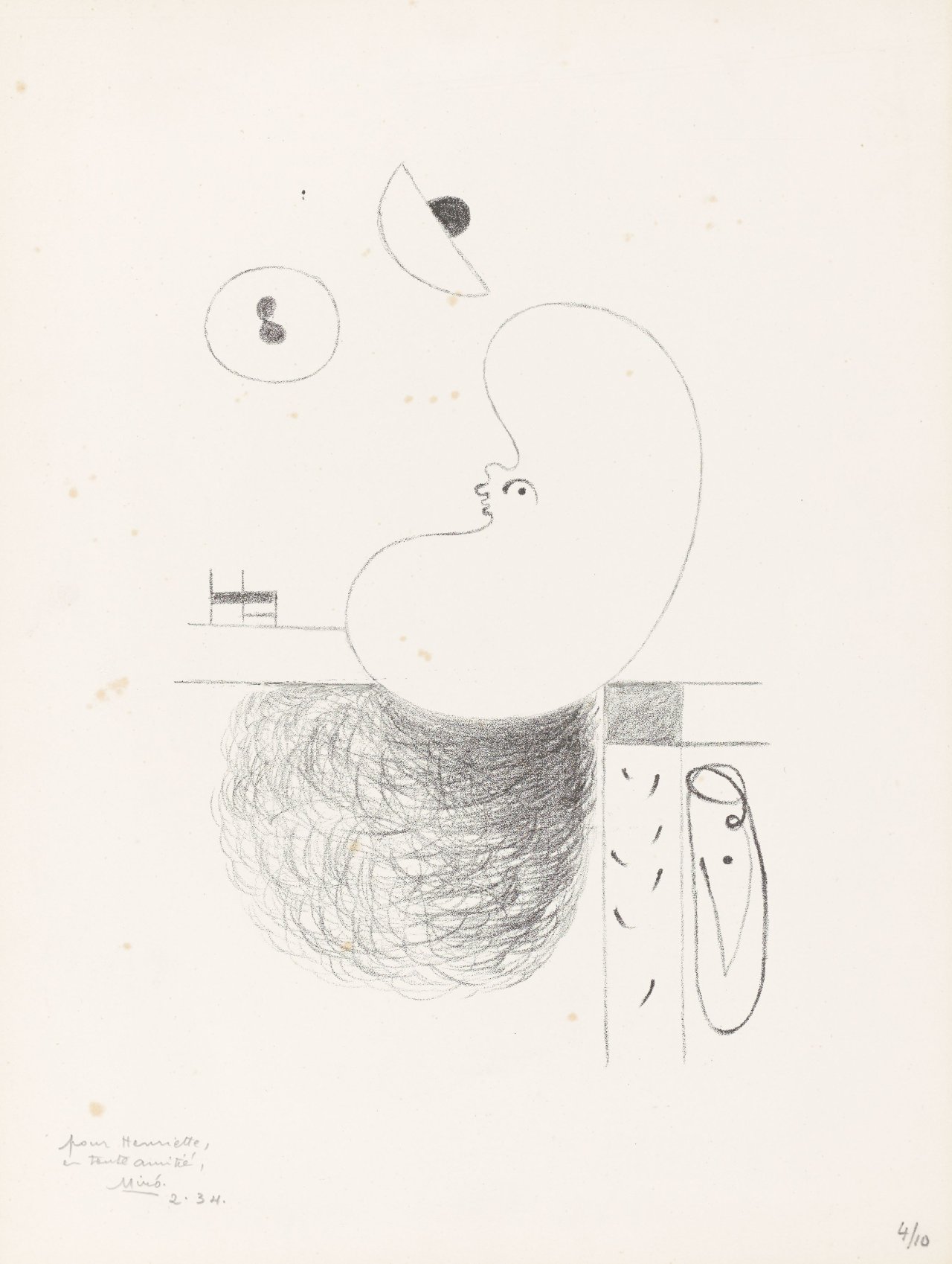 This picture shows the following artwork: Joan Miró. From: „L´arbre des voyageurs“. 1930.