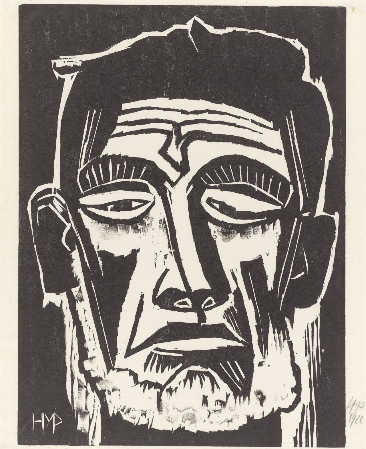This picture shows the following artwork: Max Pechstein. ”Kopf eines Seemannes (Fischerkopf)”. 1922/23.