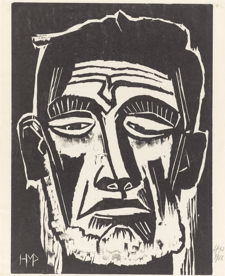 This picture shows the following artwork: Max Pechstein. ”Kopf eines Seemannes (Fischerkopf)”. 1922/23.