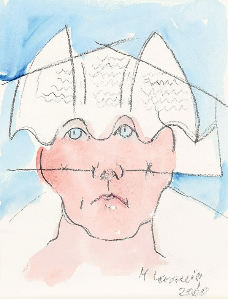 Auf diesem Bild ist das folgende Kunstwerk zu sehen: Maria Lassnig. Ohne Titel. 2000.