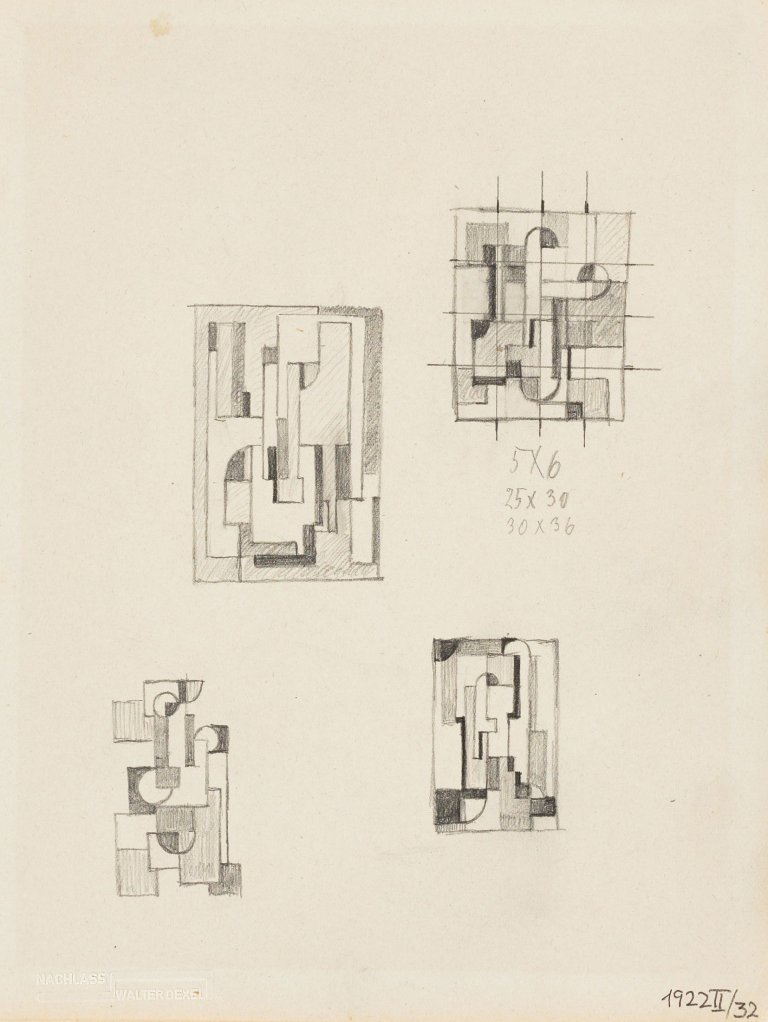 Auf diesem Bild ist das folgende Kunstwerk zu sehen: Walter Dexel. Ohne Titel. 1922.