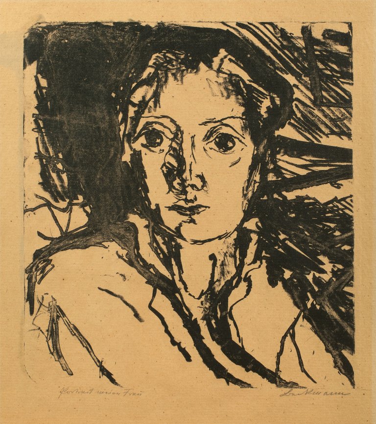 Auf diesem Bild ist das folgende Kunstwerk zu sehen: Max Beckmann. „Bildnis Mink“ (Die Frau des Künstlers). 1917.