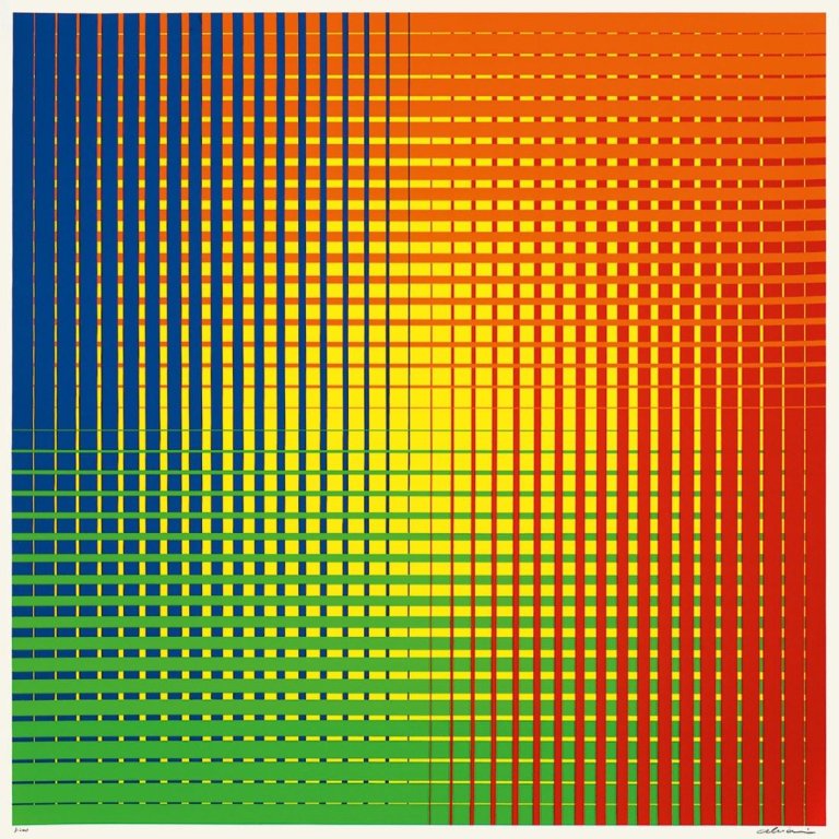 Auf diesem Bild ist das folgende Kunstwerk zu sehen: Getulio Alviani. „AL II/21“ / „AL I/20“ / „AL III/22“. 1973.