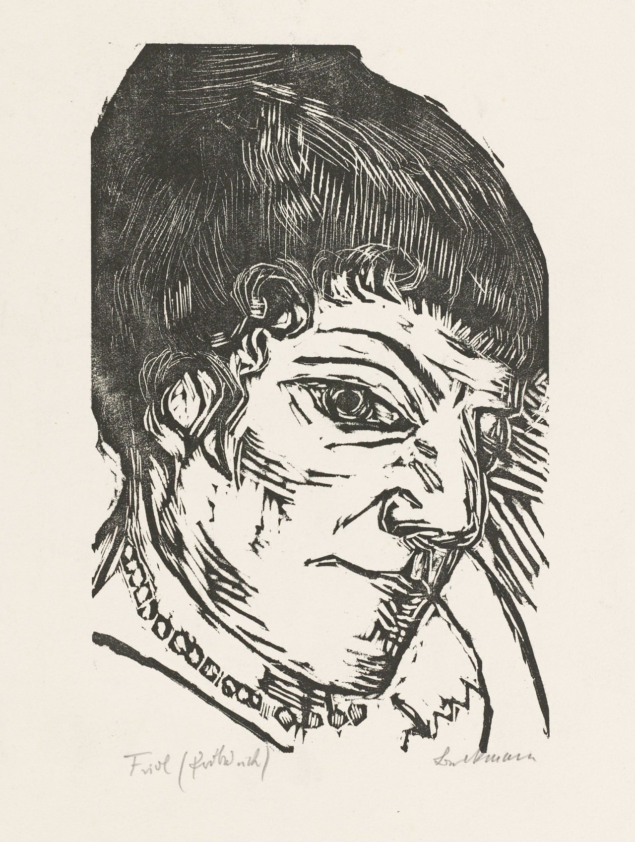 Auf diesem Bild ist das folgende Kunstwerk zu sehen: Max Beckmann. „Bildnis Fridel Battenberg“. 1923.