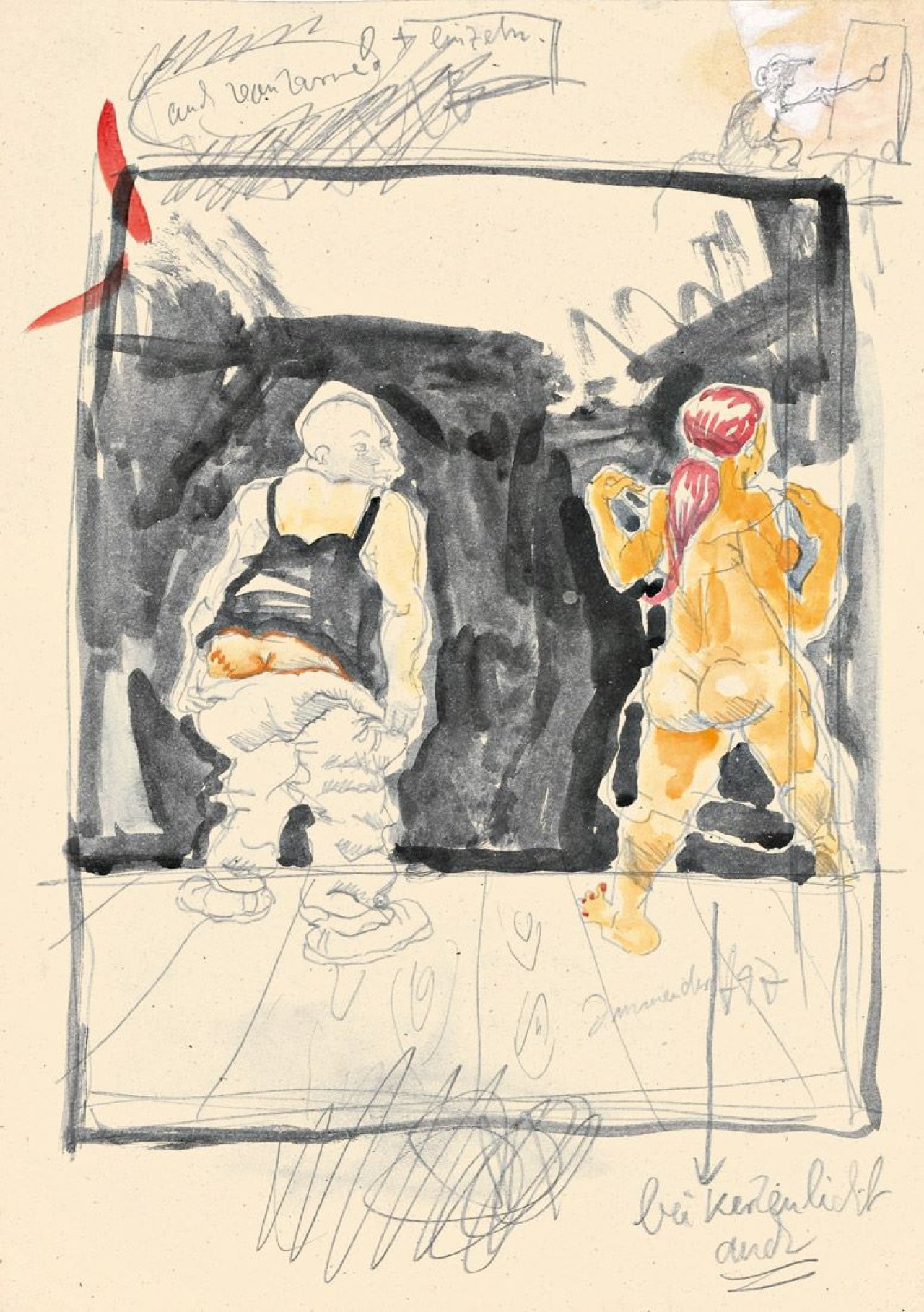 Auf diesem Bild ist das folgende Kunstwerk zu sehen: Jörg Immendorff. Ohne Titel. 1997.