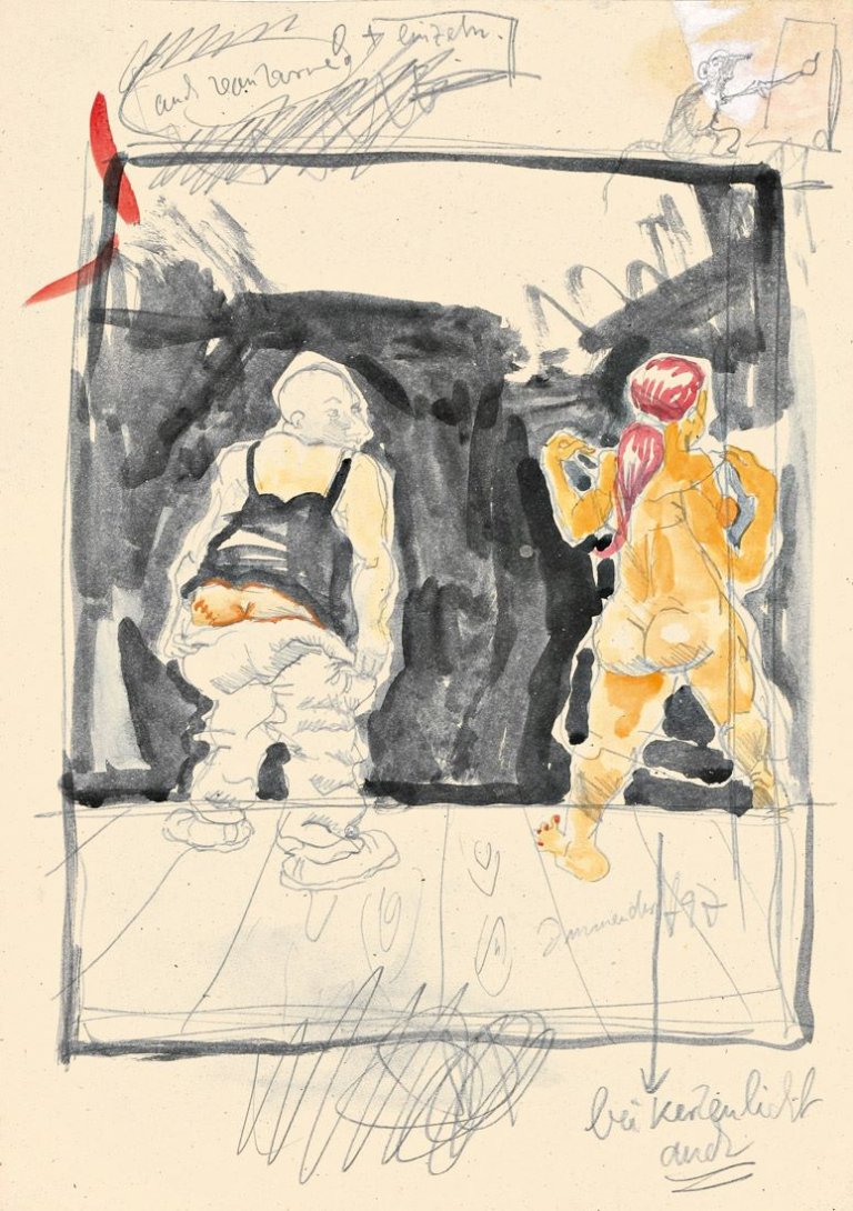 Auf diesem Bild ist das folgende Kunstwerk zu sehen: Jörg Immendorff. Ohne Titel. 1997.