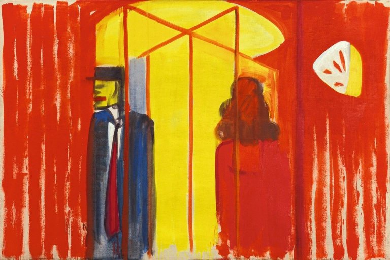 Auf diesem Bild ist das folgende Kunstwerk zu sehen: Karl Horst Hödicke. „Big Hotel: Drehtür“. 1988.
