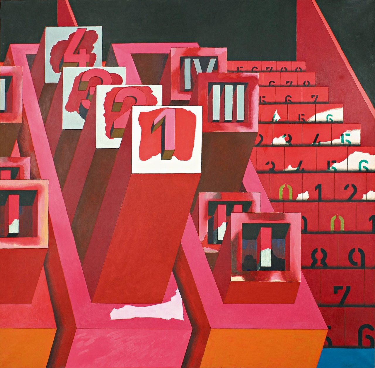 Auf diesem Bild ist das folgende Kunstwerk zu sehen: Ulrich Knispel. „I, II, III, IV“. 1972.