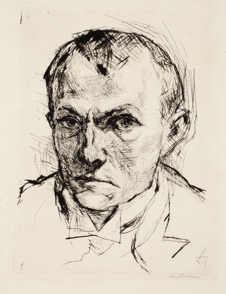Auf diesem Bild ist das folgende Kunstwerk zu sehen: Max Beckmann. „Selbstbildnis“. 1914.