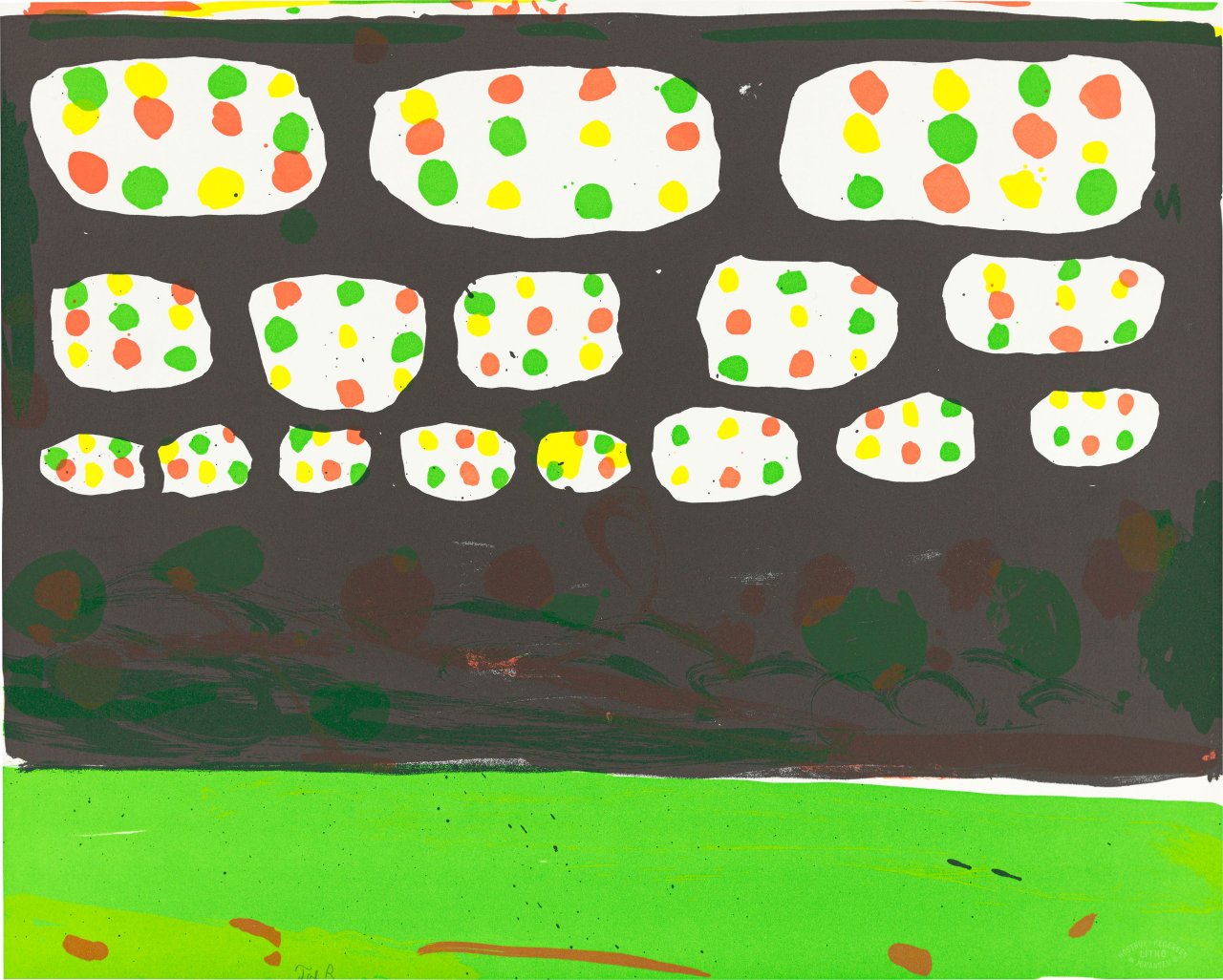 Auf diesem Bild ist das folgende Kunstwerk zu sehen:  Tal R (d.i. Tal Rosenzweig). „New Model Army“. 2003.