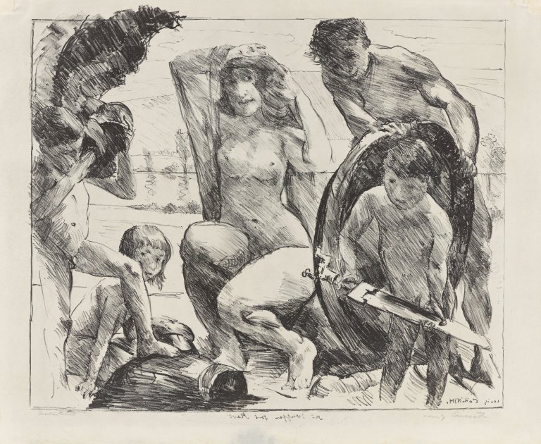 This picture shows the following artwork: Lovis Corinth. „Die Waffen des Mars“. 1914.