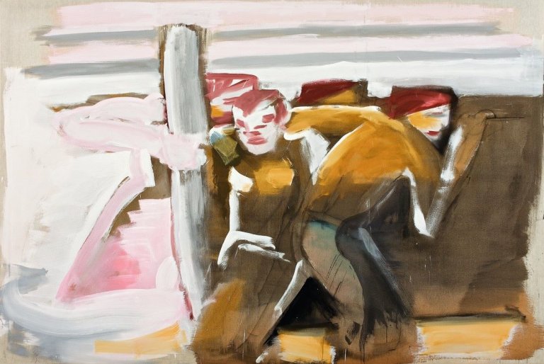 Auf diesem Bild ist das folgende Kunstwerk zu sehen: Karl Horst Hödicke. „Die Abfahrt“. 1981.