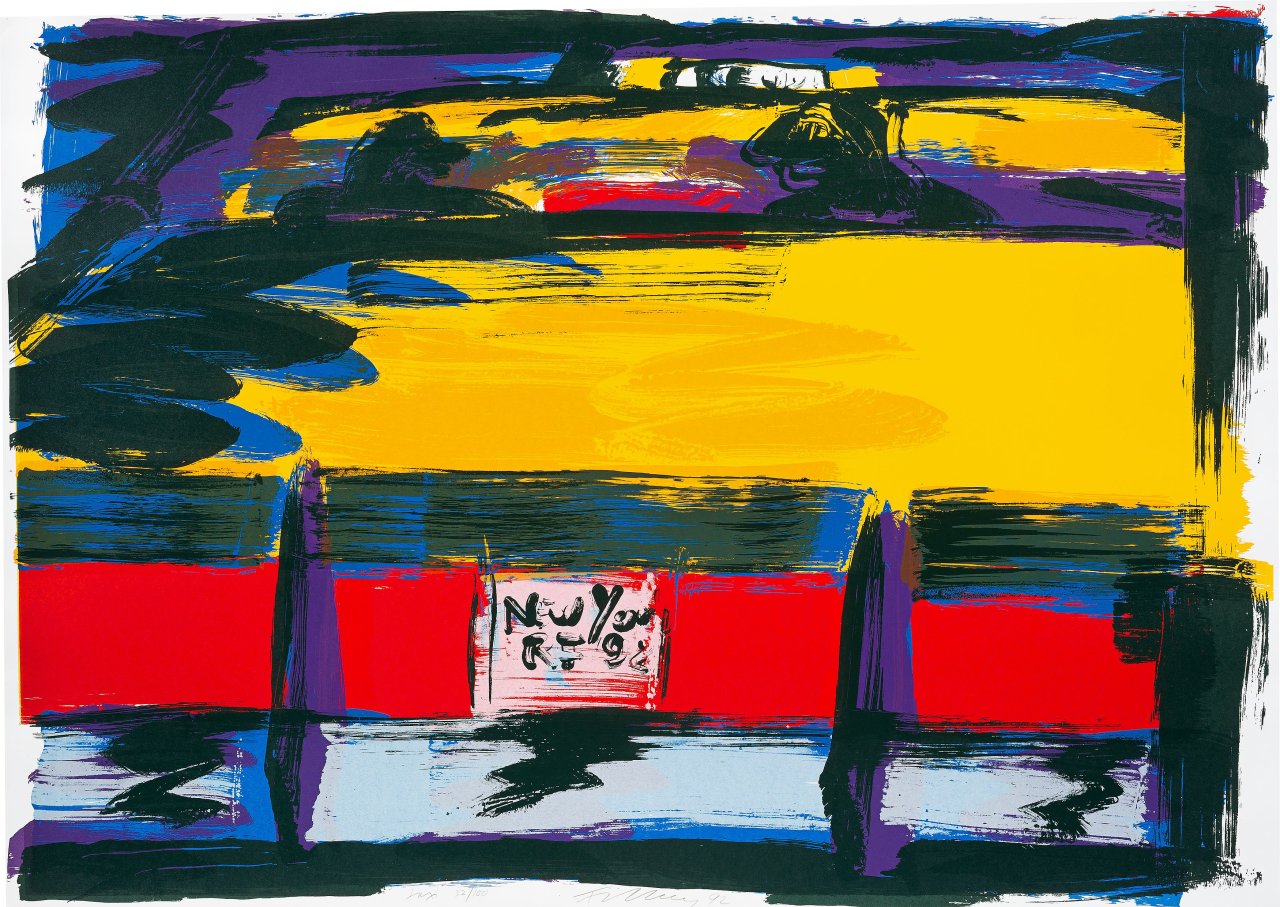 Auf diesem Bild ist das folgende Kunstwerk zu sehen: Rainer Fetting. „taxi“. 1992.