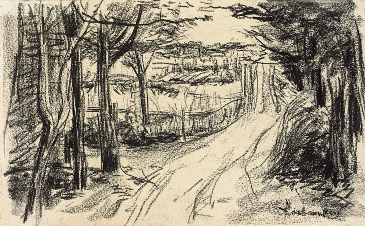 This picture shows the following artwork: Max Liebermann. Partie am Wannsee.