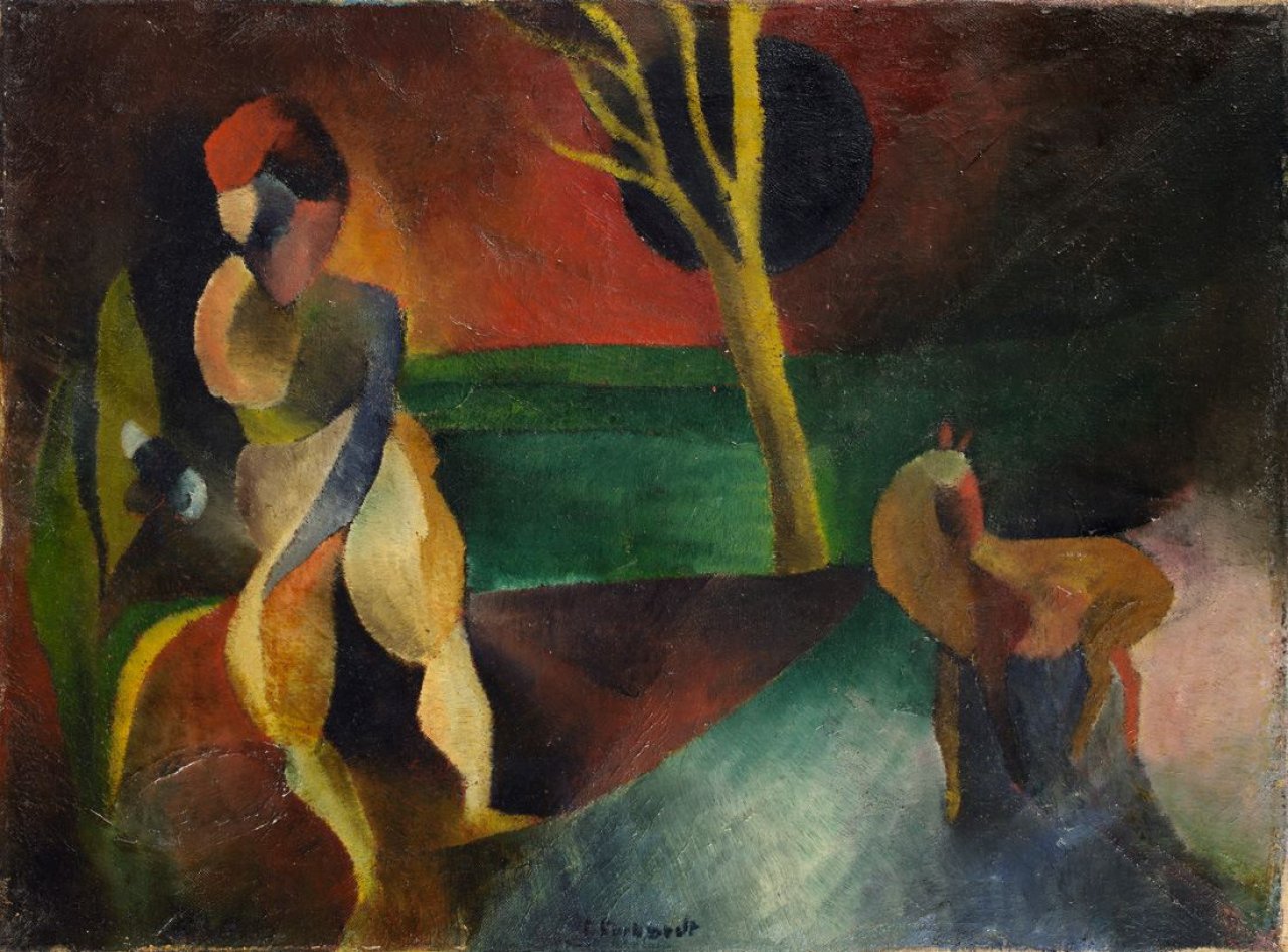 Auf diesem Bild ist das folgende Kunstwerk zu sehen: Curt Ehrhardt. „Frauen–Mond“. 1921.
