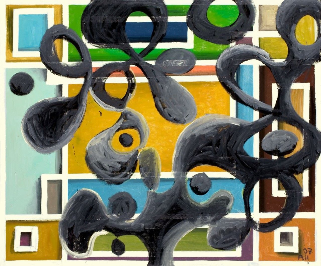 Auf diesem Bild ist das folgende Kunstwerk zu sehen: Anton Henning. „Blumenstilleben No. 360“. 2007.